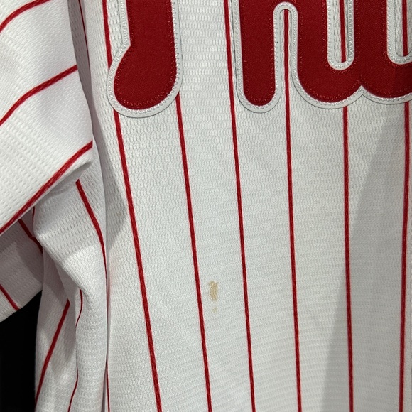 Phillies Striped Baseball Jersey Large - Picture 3 of 6